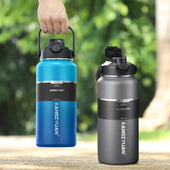 Custom 2 Litre 64 oz Gym Sports Travel Bpa Free Drinking Stainless Steel Insulated Thermal Thermos Water Bottle