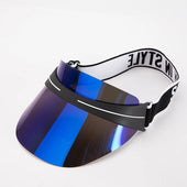 HIgh Quality Colorful Custom PVC Visor Cap Elastic Band Transparent Visor Caps