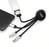 Portable 2.4A Fast Charging Data 3 In 1 USB Cable Micro