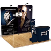 Custom Printing 10ft Portable  Tension Fabric Trade Show Booth Backdrop Display