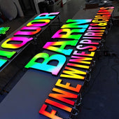 RGB LED Metal Sign